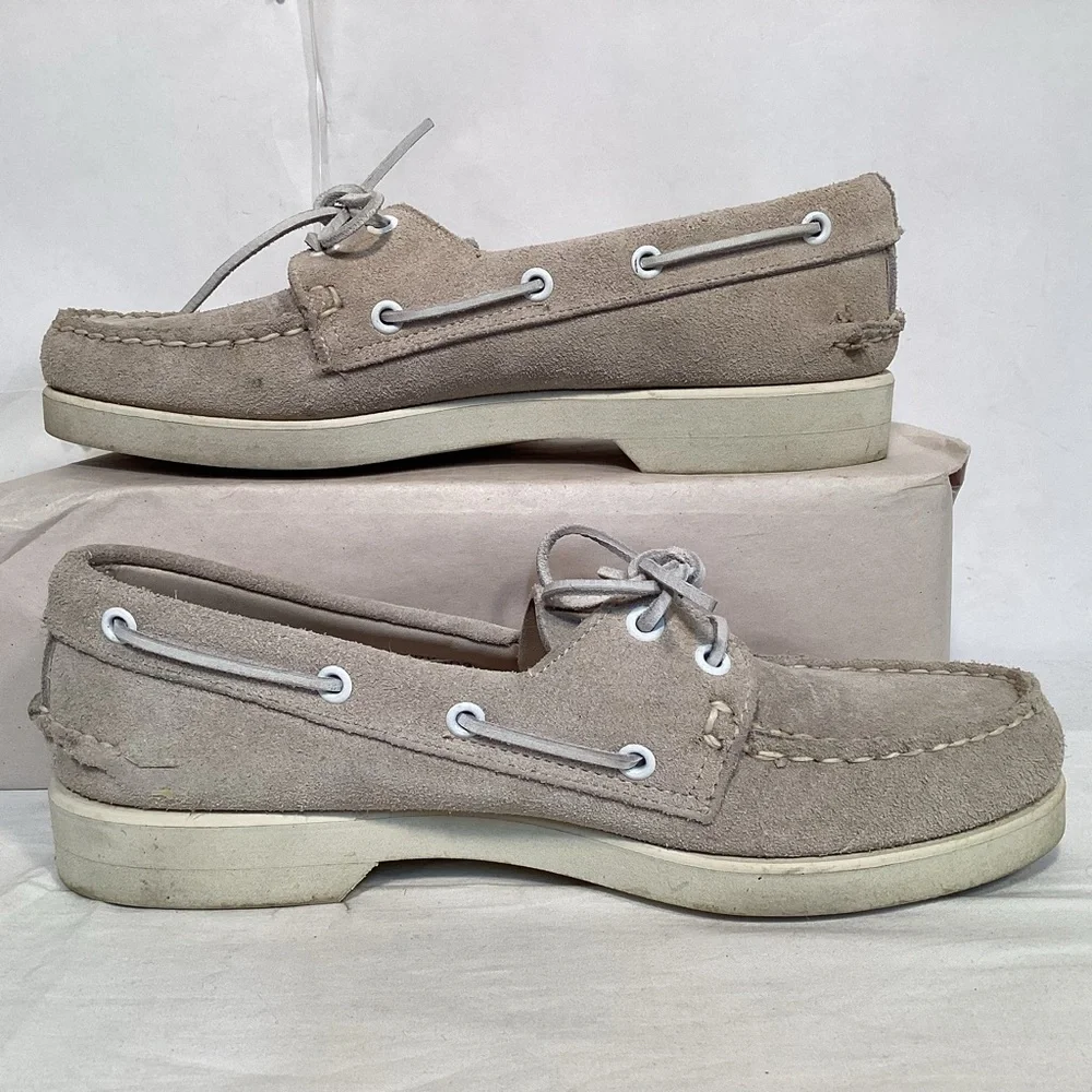 Sperry Top-Sider Gray Suede Classic Boat Shoes Men’s size 8 1/2